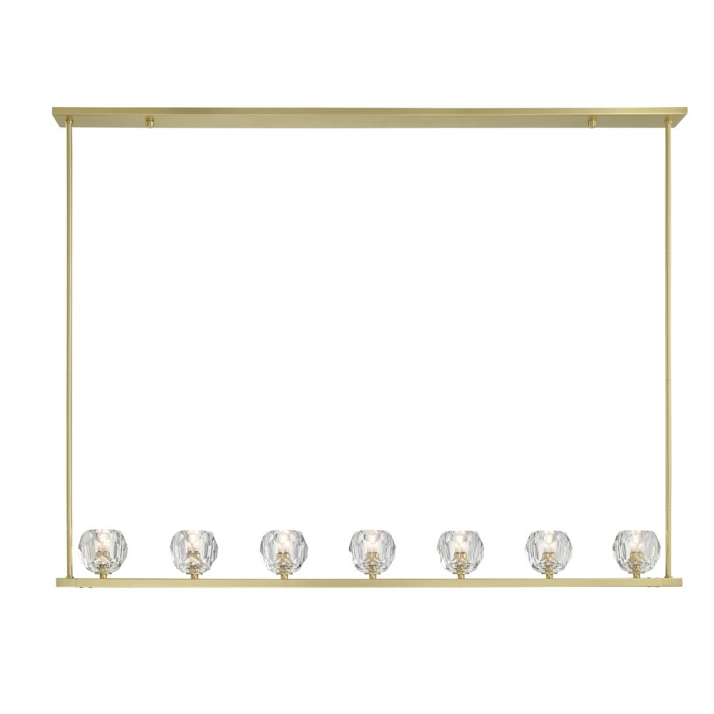 Aragon 56'' LED Soft Brass Linear Chandelier