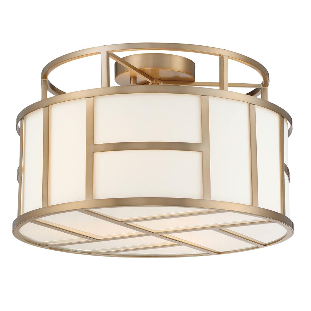 Libby Langdon Danielson 16.75'' Vibrant Gold Semi Flush Mount
