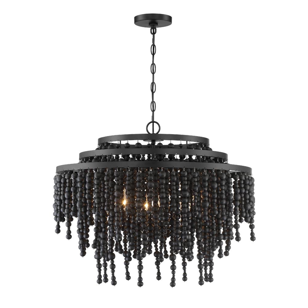 Poppy 26.5'' Matte Black Chandelier