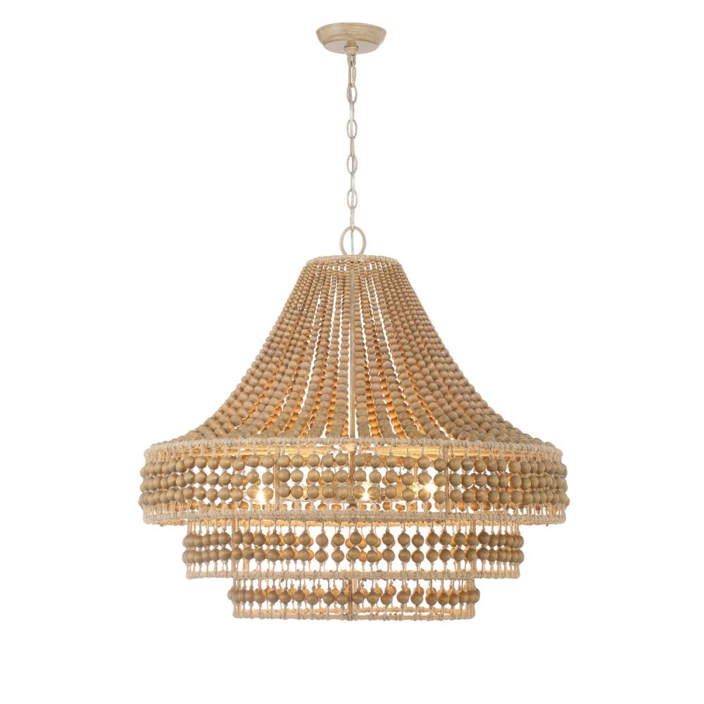 Silas 8 Light Burnished Silver Chandelier