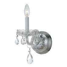 Crystorama 1031-CH-CL-MWP - Traditional Crystal 5'' Hand Cut Crystal Polished Chrome Sconce
