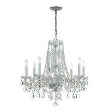 Crystorama 1138-CH-CL-MWP - Traditional Crystal 26'' Hand Cut Crystal Polished Chrome Chandelier