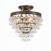Crystorama 130-VZ_CEILING - Calypso 13'' Crystal Teardrop Vibrant Bronze Semi Flush Mount