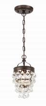 Crystorama 131-VZ - Calypso 7.25'' Crystal Teardrop Vibrant Bronze Chandelier