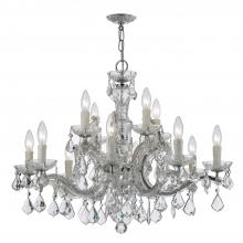 Crystorama 4379-CH-CL-MWP - Maria Theresa 30'' Hand Cut Crystal Polished Chrome Chandelier
