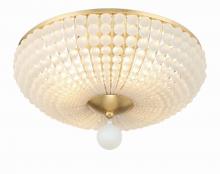 Crystorama BLA-10665-GA - Bella 18'' Antique Gold Semi Flush Mount