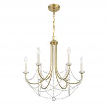 Crystorama DEL-90806-AG - Delilah 6 Light Aged Brass Chandelier