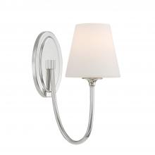 Crystorama JUN-10321-PN - Juno 6'' Polished Nickel Sconce