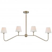 Crystorama KEE-A3004-VG - Keenan 48'' Vibrant Gold Linear Chandelier