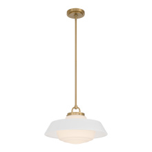 Crystorama XAN-8006-VG-WH - Xander 16'' Vibrant Gold + White Pendant