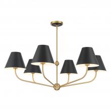 Crystorama XAV-B9316-VG-MK - Xavier 40'' Vibrant Gold + Black Chandelier