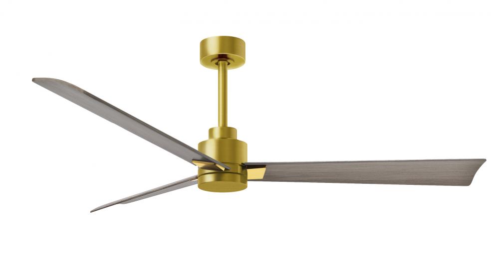Alessandra - 56" Three Blade Transitional Ceiling Fan - Brushed Brass Finish