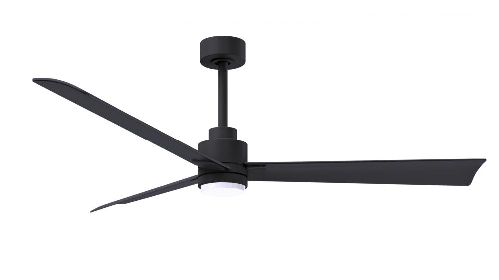 Alessandra - 56" Three Blade Transitional Ceiling Fan - 5CCT Integrated LED - Matte Black Finish