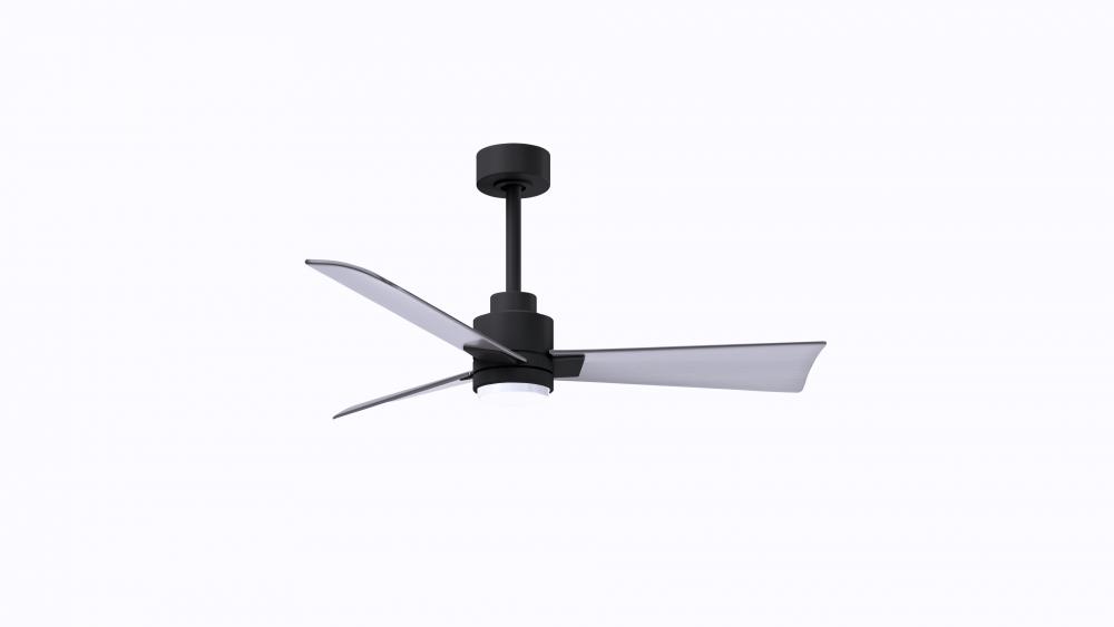 Alessandra - 42" Three Blade Transitional Ceiling Fan - 5CCT Integrated LED - Matte Black Finish