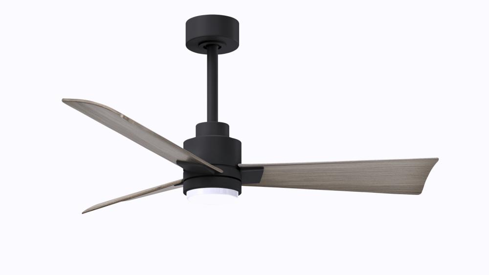 Alessandra - 42" Three Blade Transitional Ceiling Fan - 5CCT Integrated LED - Matte Black Finish