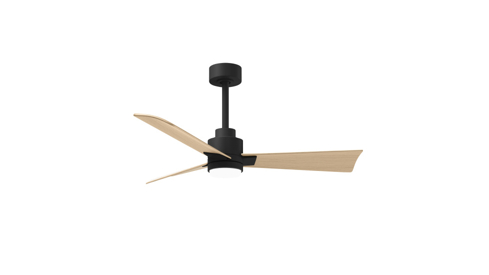 Alessandra - 42" Three Blade Transitional Ceiling Fan - 5CCT Integrated LED - Matte Black Finish