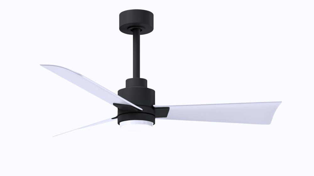 Alessandra-42" Three Blade Transitional Ceiling Fan-5CCT Integrated LED-Matte Black Finish