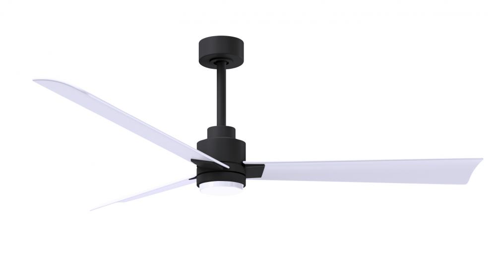 Alessandra - 56" Three Blade Transitional Ceiling Fan - 5CCT Integrated LED - Matte Black Finish