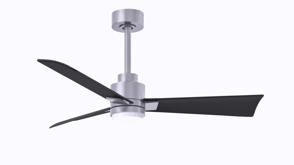 Alessandra-42" Three Blade Transitional Ceiling Fan-5CCT Integrated LED-Brushed Nickel Finish