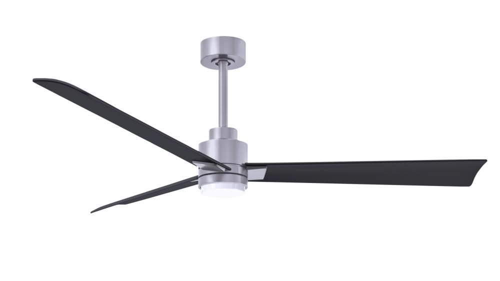 Alessandra-56" Three Blade Transitional Ceiling Fan-5CCT Integrated LED-Brushed Nickel Finish
