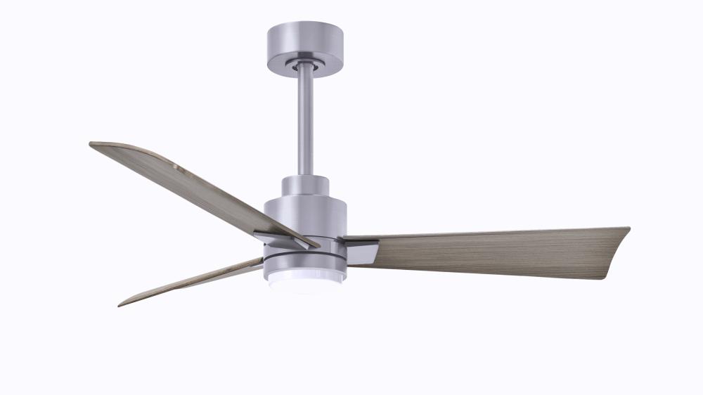 Alessandra-42" Three Blade Transitional Ceiling Fan-5CCT Integrated LED-Brushed Nickel Finish