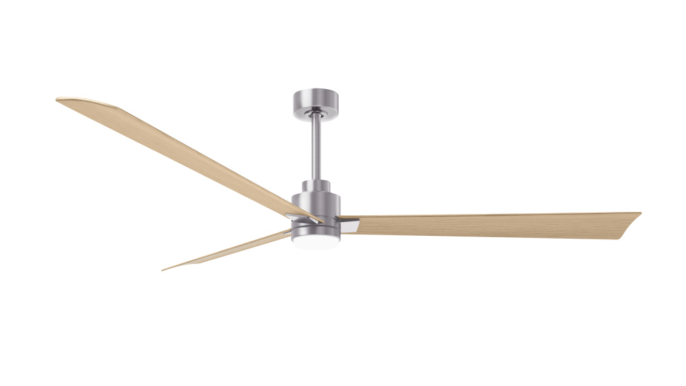 Alessandra - 72" Three Blade Transitional Ceiling Fan - 5CCT Integrated LED - Brushed Nickel Fin