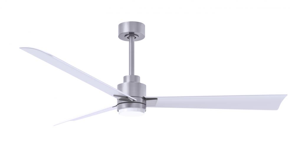 Alessandra-56" Three Blade Transitional Ceiling Fan-5CCT Integrated LED-Brushed Nickel Finish