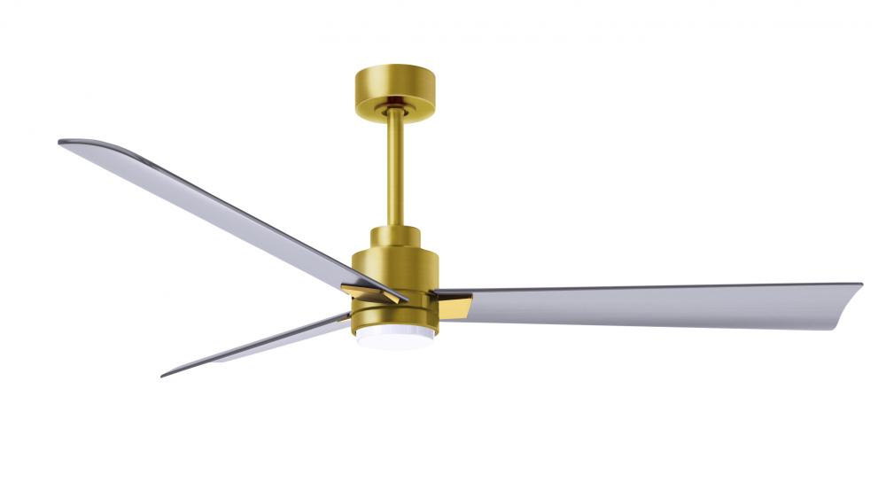 Alessandra - LK - Brushed Brass - Brushed Nickel Blades - 56" Blades - 10" Downrod