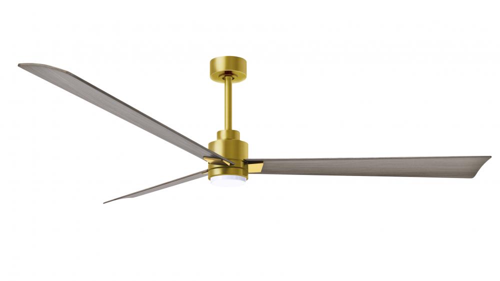 Alessandra - 72" Three Blade Transitional Ceiling Fan - 5CCT Integrated LED - Brushed Brass Fini