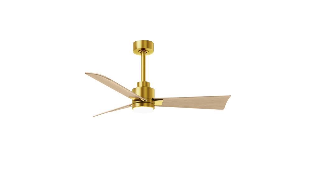 Alessandra - 42" Three Blade Transitional Ceiling Fan - 5CCT Integrated LED - Brushed Brass Fini