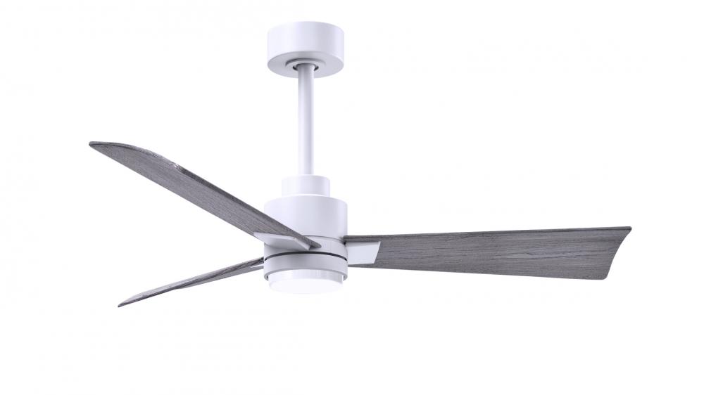 Alessandra-42" Three Blade Transitional Ceiling Fan-5CCT Integrated LED-Matte White Finish