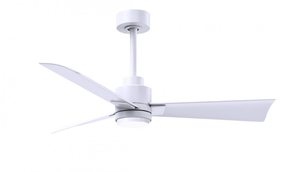 Alessandra - 42" Three Blade Transitional Ceiling Fan - 5CCT Integrated LED - Matte White Finish