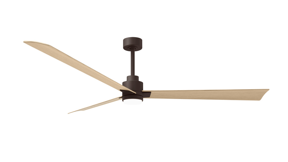 Alessandra-72" Three Blade Transitional Ceiling Fan-5CCT Integrated LED-Textured Bronze Finish
