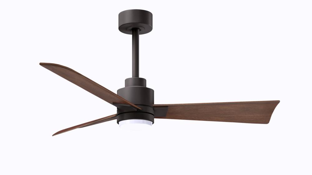 Alessandra-42" Three Blade Transitional Ceiling Fan-5CCT Integrated LED-Textured Bronze Finish