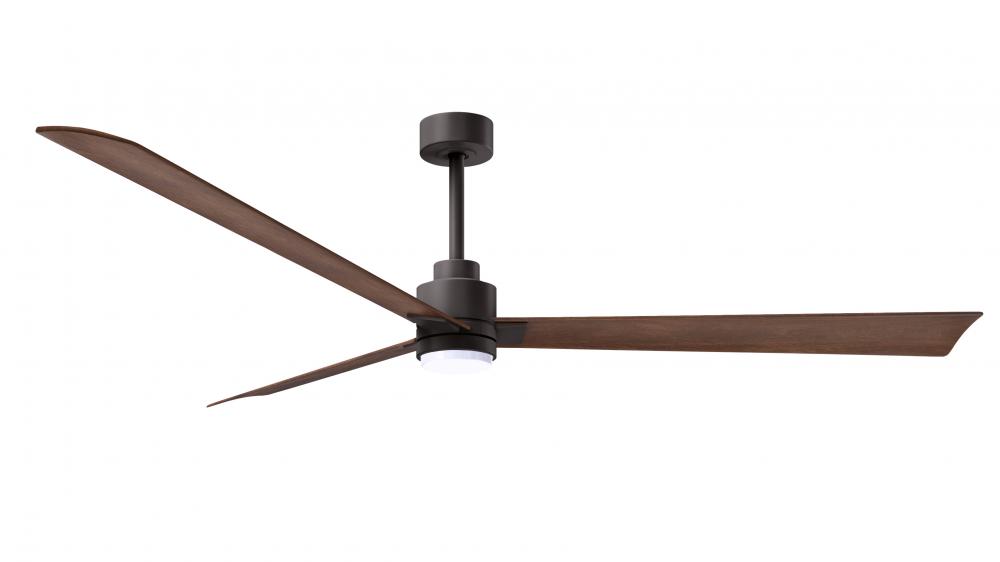 Alessandra-72" Three Blade Transitional Ceiling Fan-5CCT Integrated LED-Textured Bronze Finish