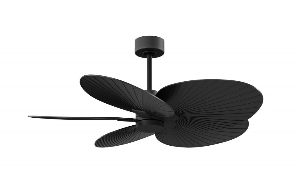 Alessandra Tropical - Five Blade Ceiling Fan - Matte Black Finish - Matte Black Blades