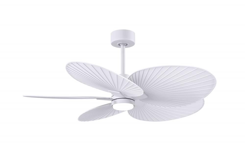 Alessandra Tropical-Five Blade Ceiling Fan-5CCT Integrated LED-Matte White Finish