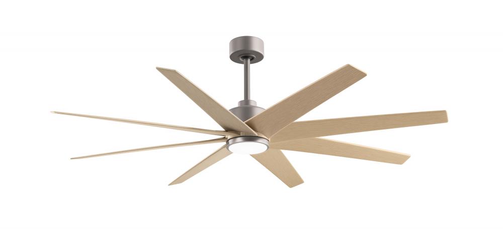 Ariella - Eight Blade Ceiling Fan - 5CCT Integrated LED - Brushed Nickel Finish