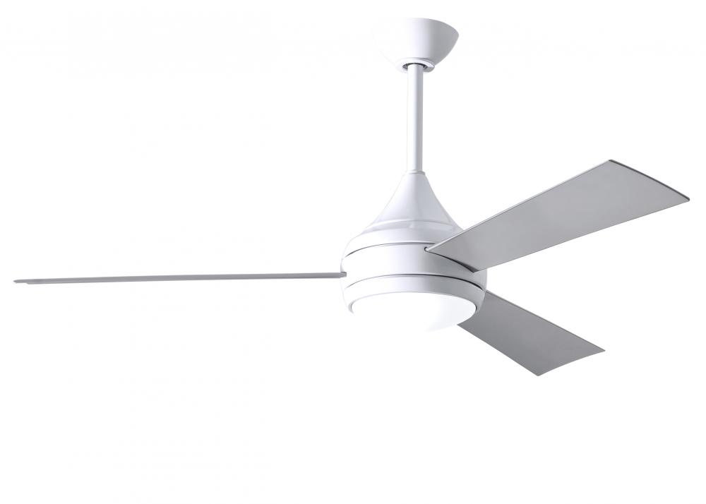 Donaire - Three Blade Paddle Fan - Integrated LED - Gloss White Finish