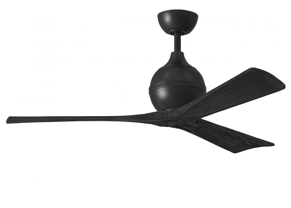 Irene-3 - Three Blade Paddle Fan - 52" - Matte Black Finish - Matte Black Blades