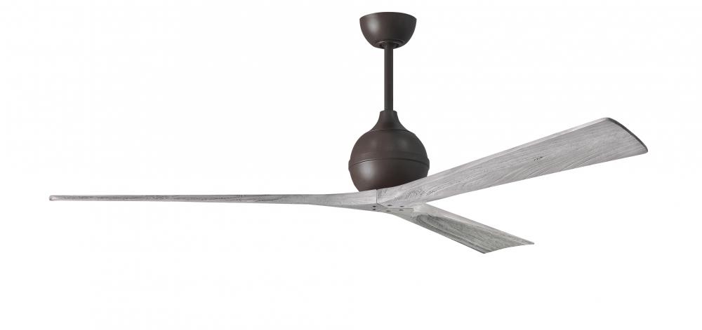 Irene-3 - Three Blade Paddle Fan - 72" - Textured Bronze Finish - Barn Wood Tone Blades