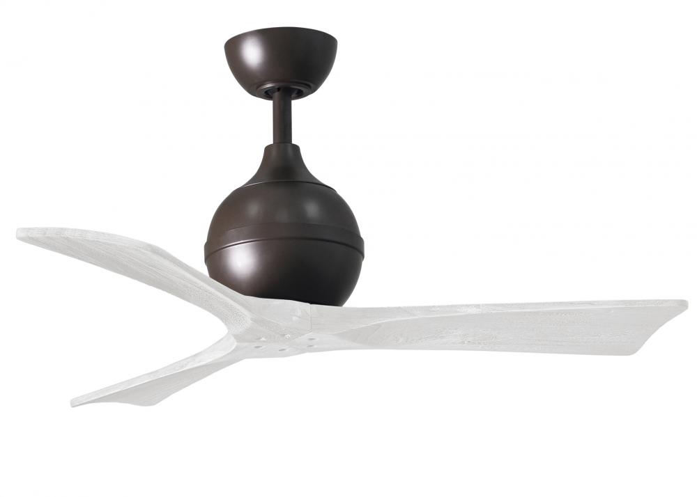 Irene-3 - Three Blade Paddle Fan - 42" - Textured Bronze Finish - Matte White Blades
