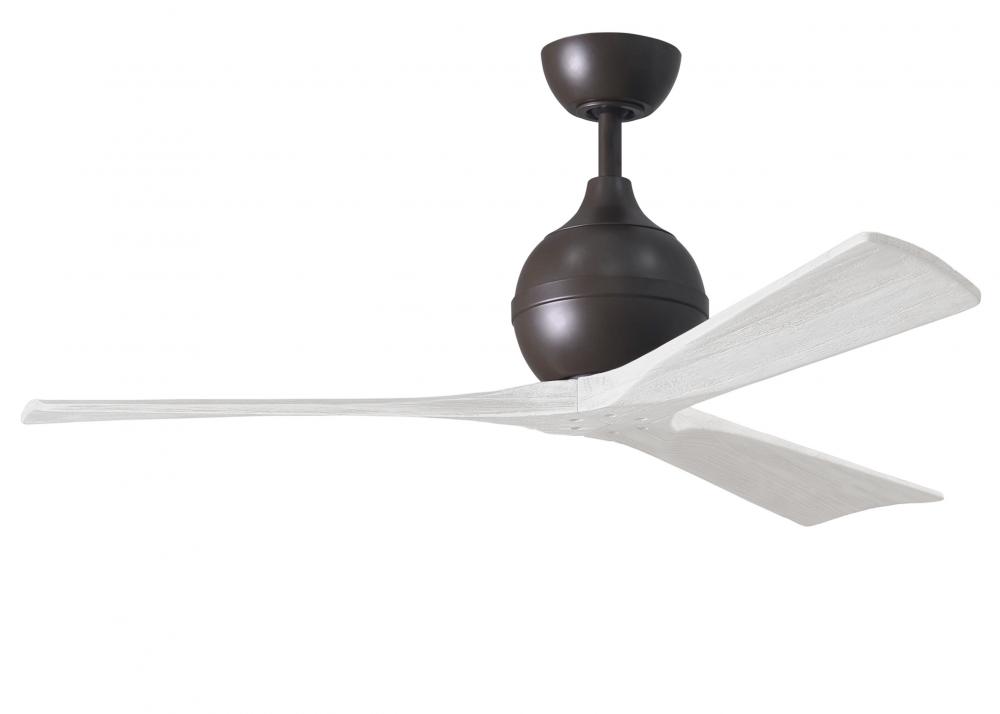 Irene-3 - Three Blade Paddle Fan - 52" - Textured Bronze Finish - Matte White Blades