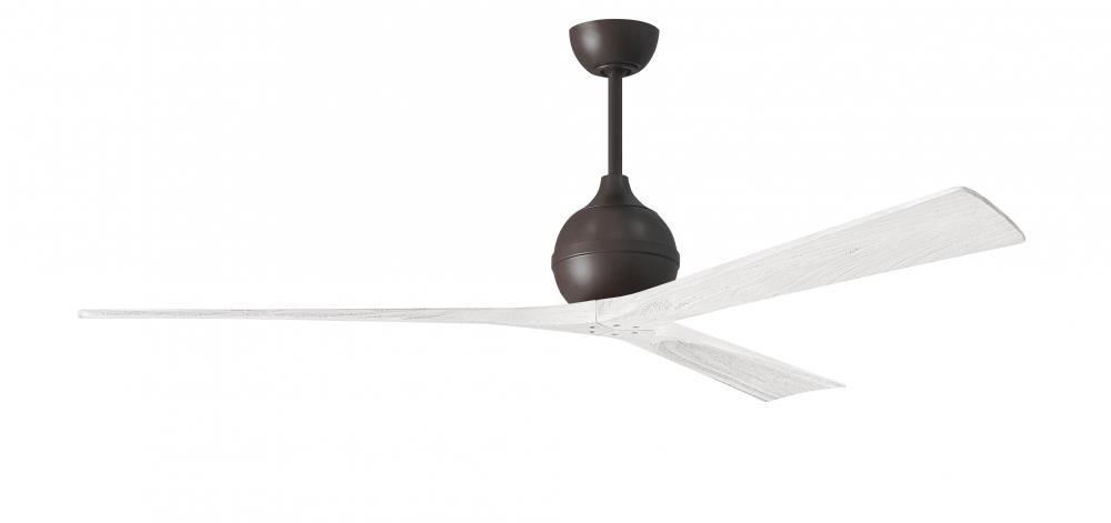 Irene-3 - Three Blade Paddle Fan - 72" - Textured Bronze Finish - Matte White Blades