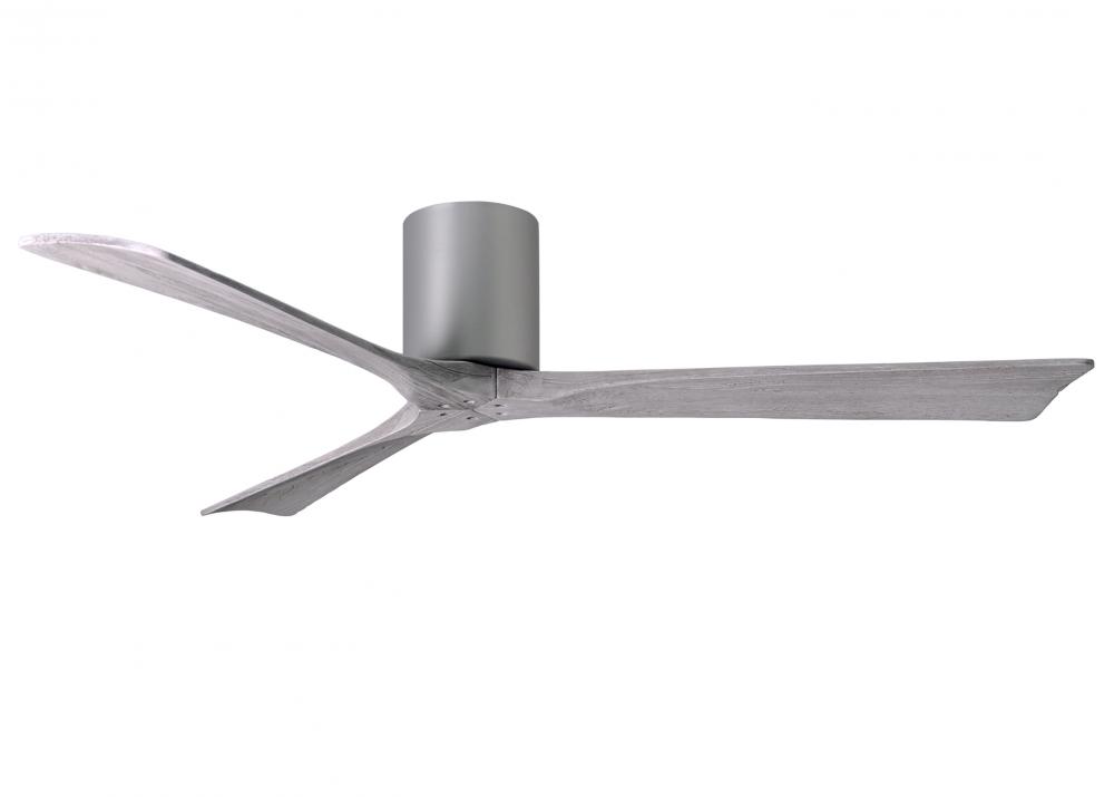 Irene-3H - Three Blade Flush Mount Paddle Fan - 60" - Brushed Nickel Finish