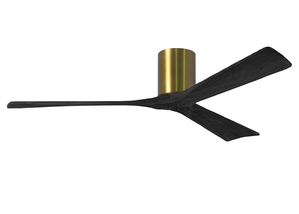Irene - 3H - Brushed Brass - Black Blades - 60" Blades