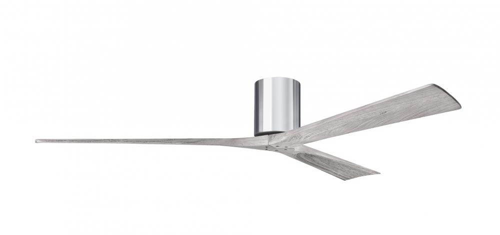 Irene-3H - Three Blade Flush Mount Paddle Fan - 72" - Polished Chrome Finish