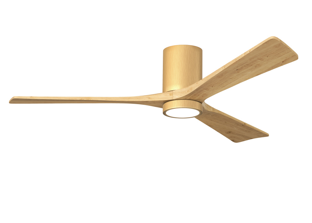 Irene-3HLK - 60" Three Blade Flush Mount Paddle Fan - 5CCT Integrated LED - Textured Bronze Fini