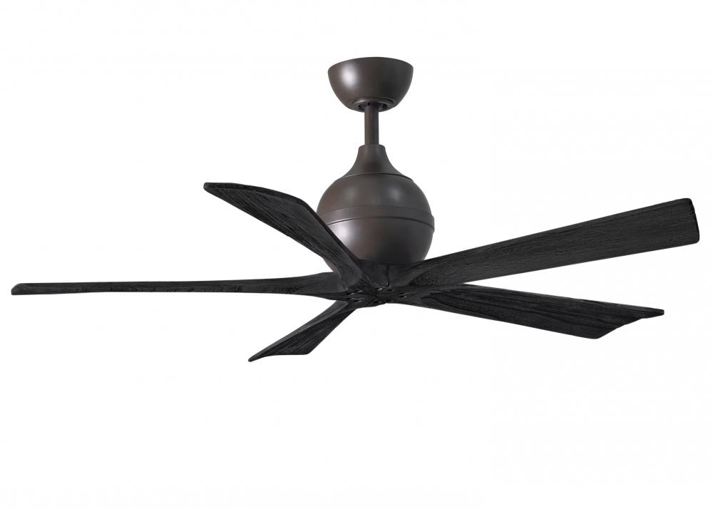 Irene-5 - 52" Five Blade Paddle Fan - Textured Bronze Finish - Matte Black Blades