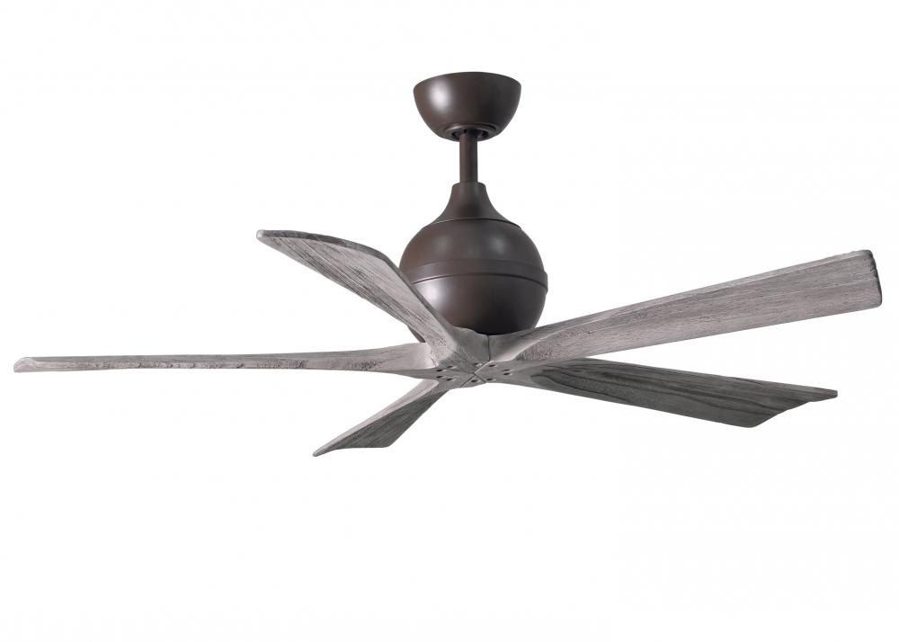 Irene-5 - 52" Five Blade Paddle Fan - Textured Bronze Finish - Barn Wood Tone Blades